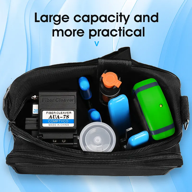 COMPTYCO rechargeable AUA-MC7 fiber optic tool kit fiber optic cutter optical power meter -70+~10dBm visual fault locator fiber optic tool kit