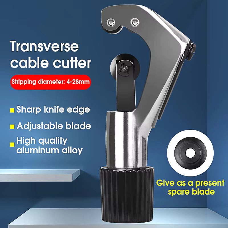 COMPTYCO Fiber Optic Stripper 4-28MM Horizontal fiber optic cable opener Fiber optic stripping cable strippers with Spare Blade