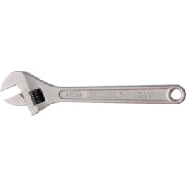 Adjustable Spanner, Chrome Vanadium Steel, 15in./380mm Length, 44mm Jaw Capacity