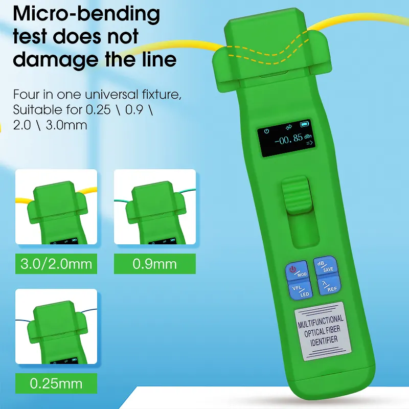 COMPTYCO MINI Charging Type Live Detector Identifier OFI+OPM+30mw VFL+LED 4in1 Fiber Tester SM MM orange Optic Fiber Identifier