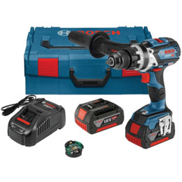 GSB 18 V-85 C 18v Li-ion Professional Cordless Combi Drill 2 x 5.0Ah in L-BOXX + GCY 30-4 Module (06019G0371)