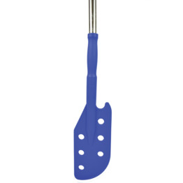 Detectable Blue Polypropylene Paddle with Stainless Steel Pole & 2 Grips - Pack of 2