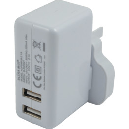 DUAL USB MAINS CHARGER