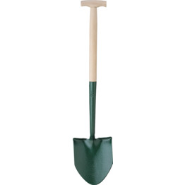 5305 ROUND MOUTH SHOVEL T READED 28" T-HANDLE