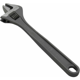 Adjustable Spanner, Chrome Vanadium Steel, 15in./375mm Length, 50mm Jaw Capacity