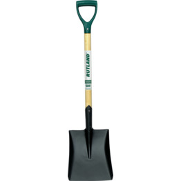 Square mouth shovel, carbon steel, hardwood shaft