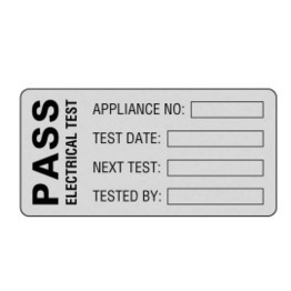 POLY1 High Quality PASS PAT Test Labels