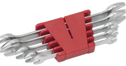 Double ended open jaw wrench set 8 - 19mm