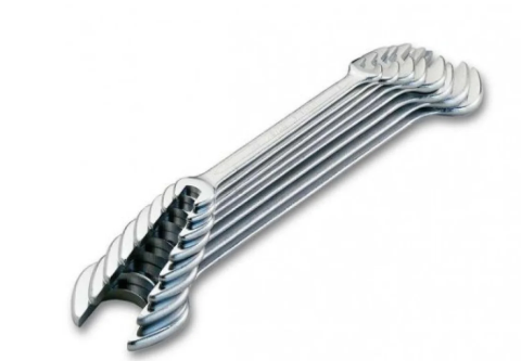 Double ended open jaw wrench set 6 - 17mm